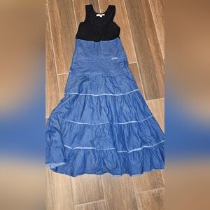 KAREN BY KAREN KANE TIER DENIM DRESS SZ SMALL
